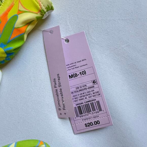 Wild Fable Women’s Floral Bikini Size S Size M Cheeky Bottom Bandeau Top NEW - Picture 7 of 14